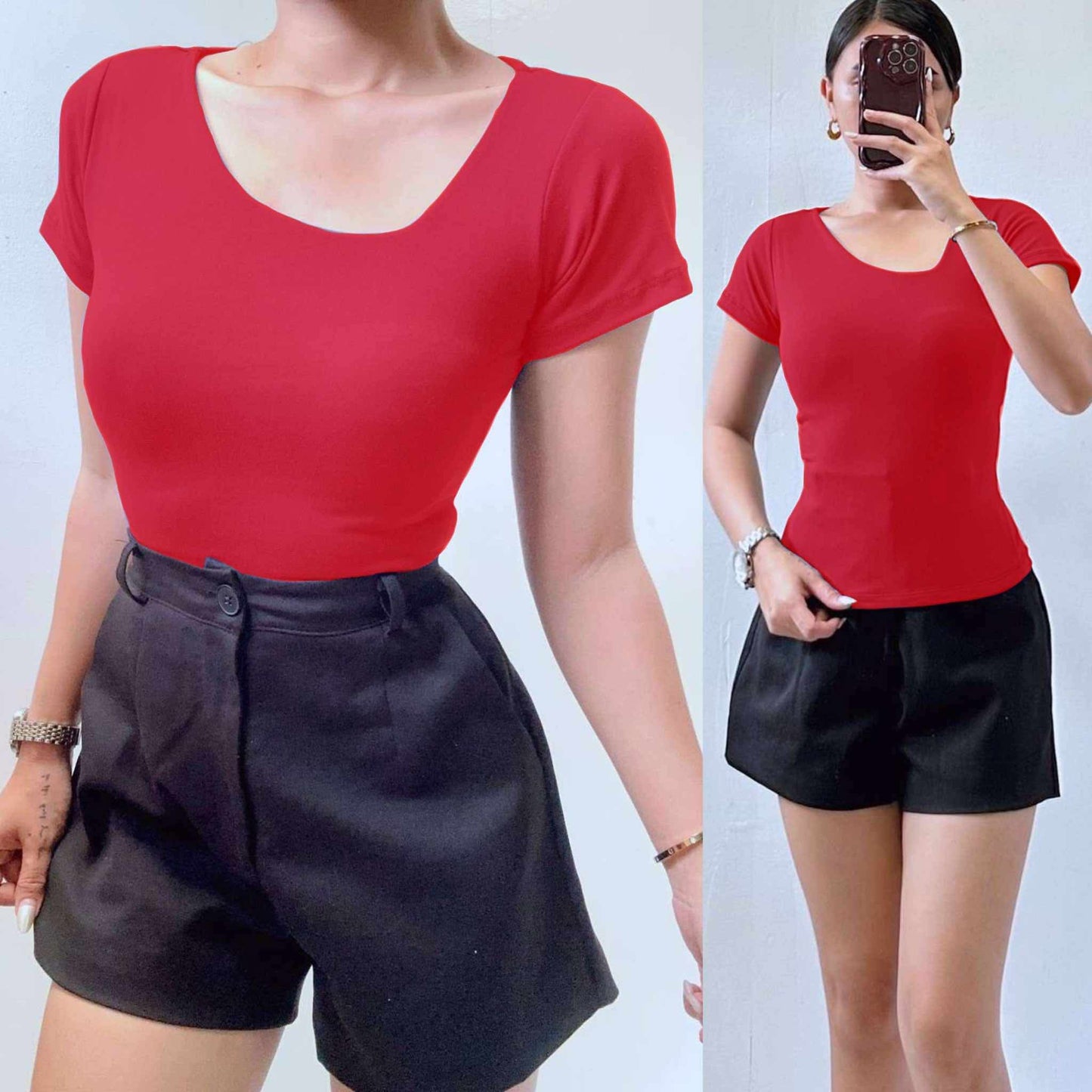 ZIG Crop Top- Body hugging top