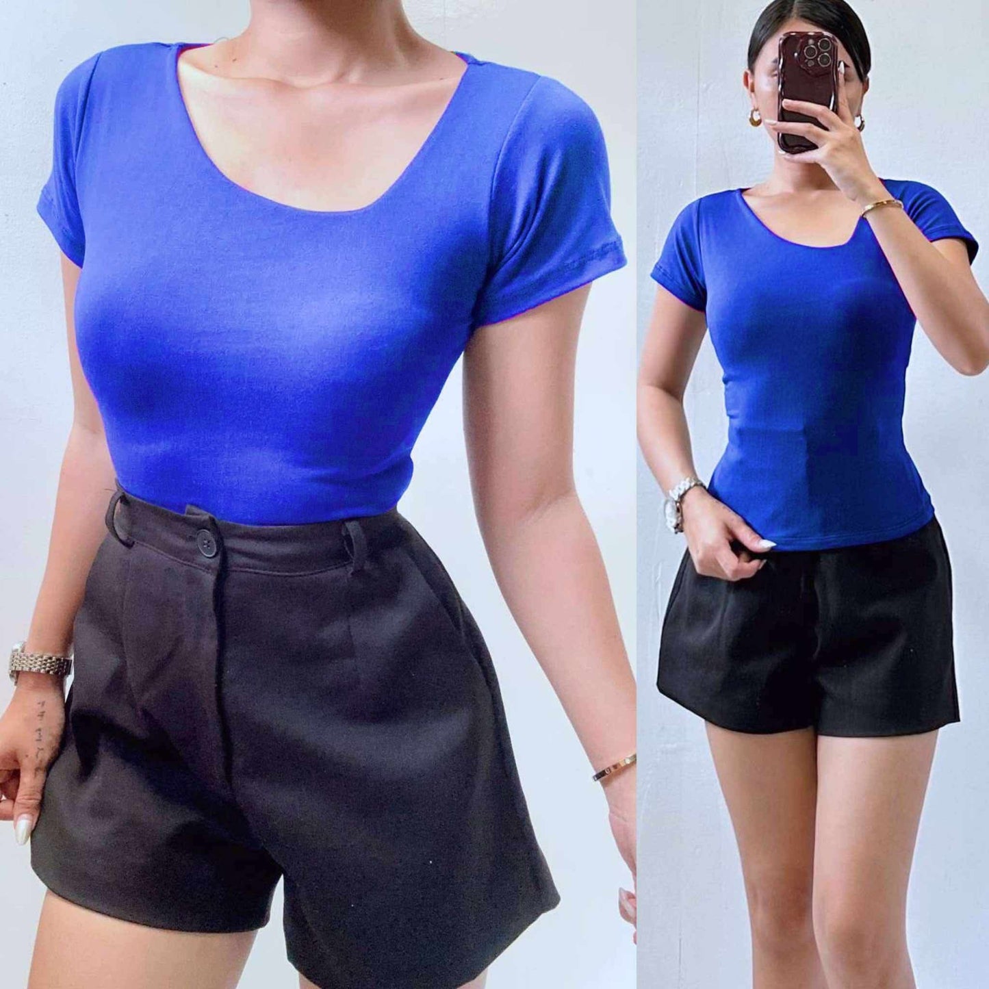 ZIG Crop Top- Body hugging top