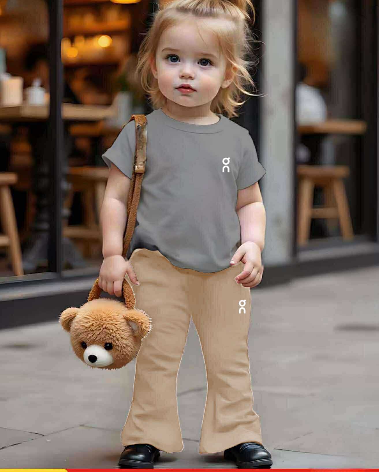 Yesha Kids Coord Set ~ Flare pants pair with Round Neck Shirt