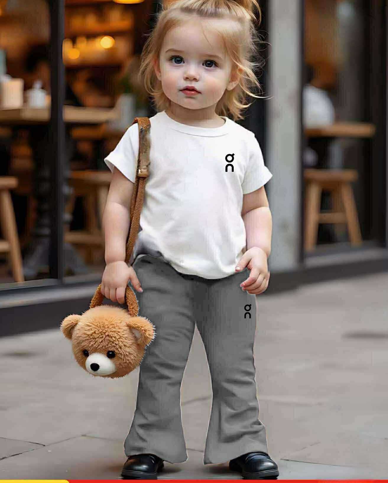 Yesha Kids Coord Set ~ Flare pants pair with Round Neck Shirt