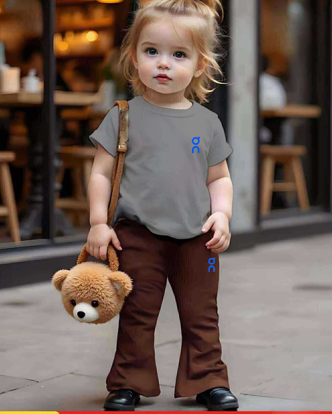 Yesha Kids Coord Set ~ Flare pants pair with Round Neck Shirt