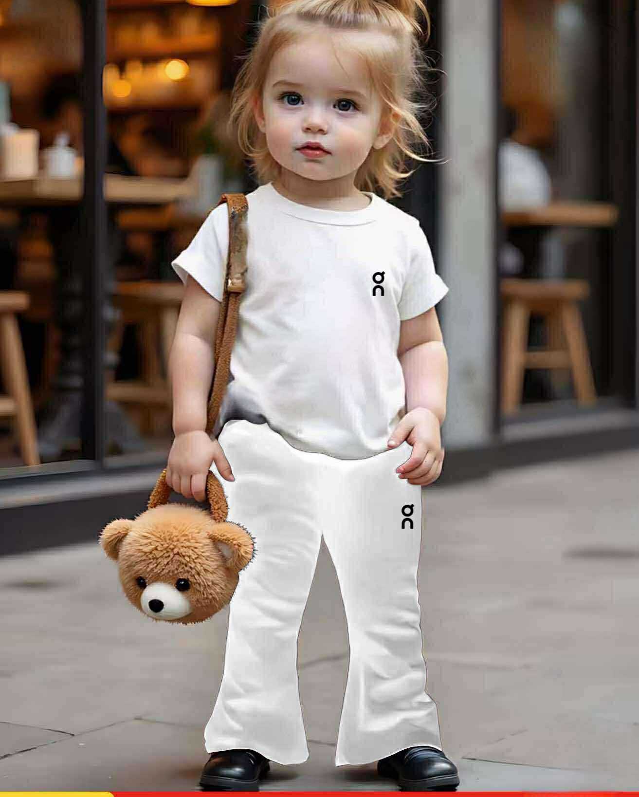 Yesha Kids Coord Set ~ Flare pants pair with Round Neck Shirt