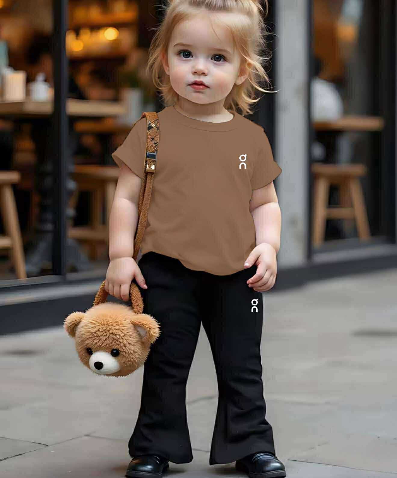 Yesha Kids Coord Set ~ Flare pants pair with Round Neck Shirt