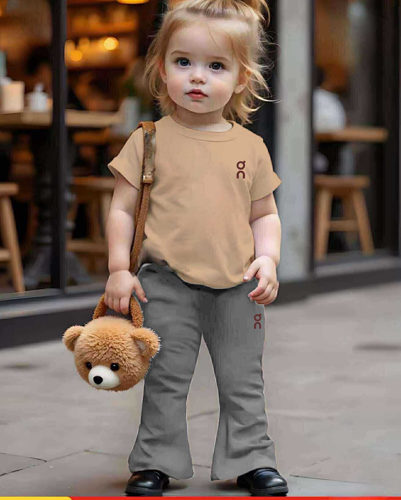 Yesha Kids Coord Set ~ Flare pants pair with Round Neck Shirt