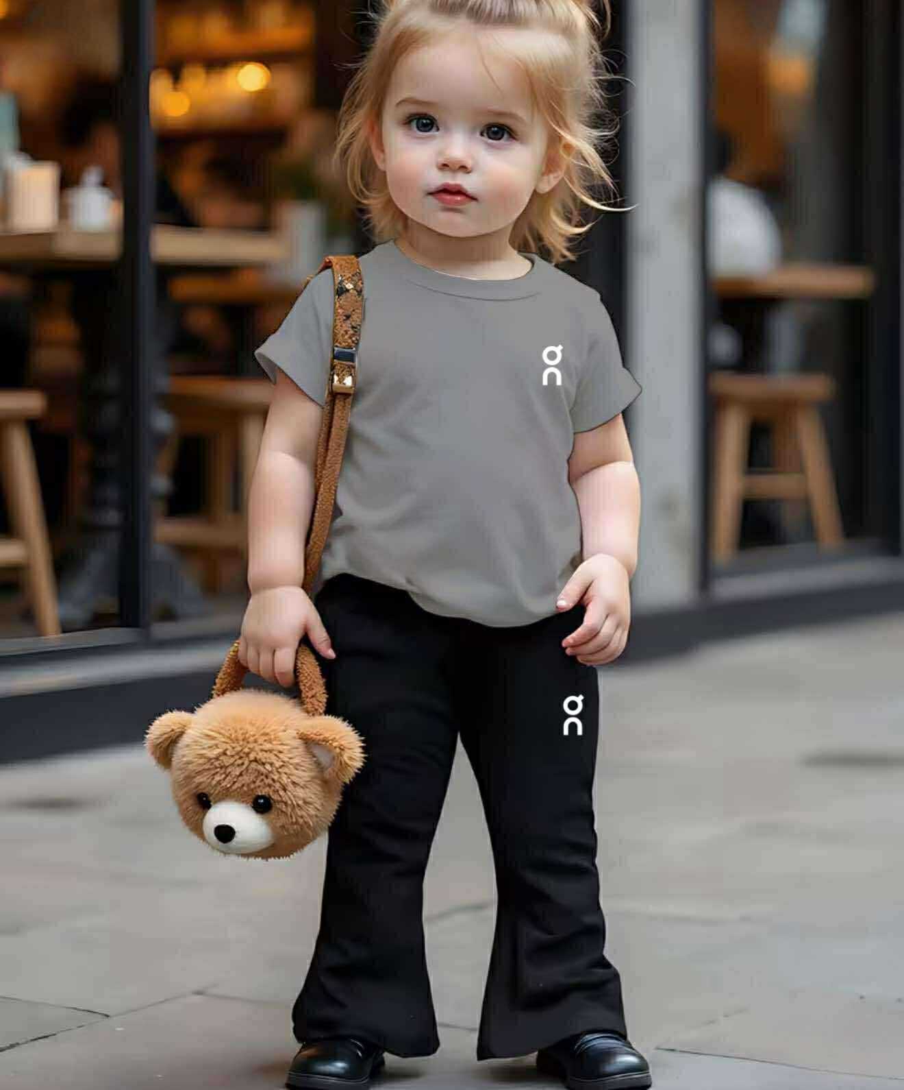 Yesha Kids Coord Set ~ Flare pants pair with Round Neck Shirt