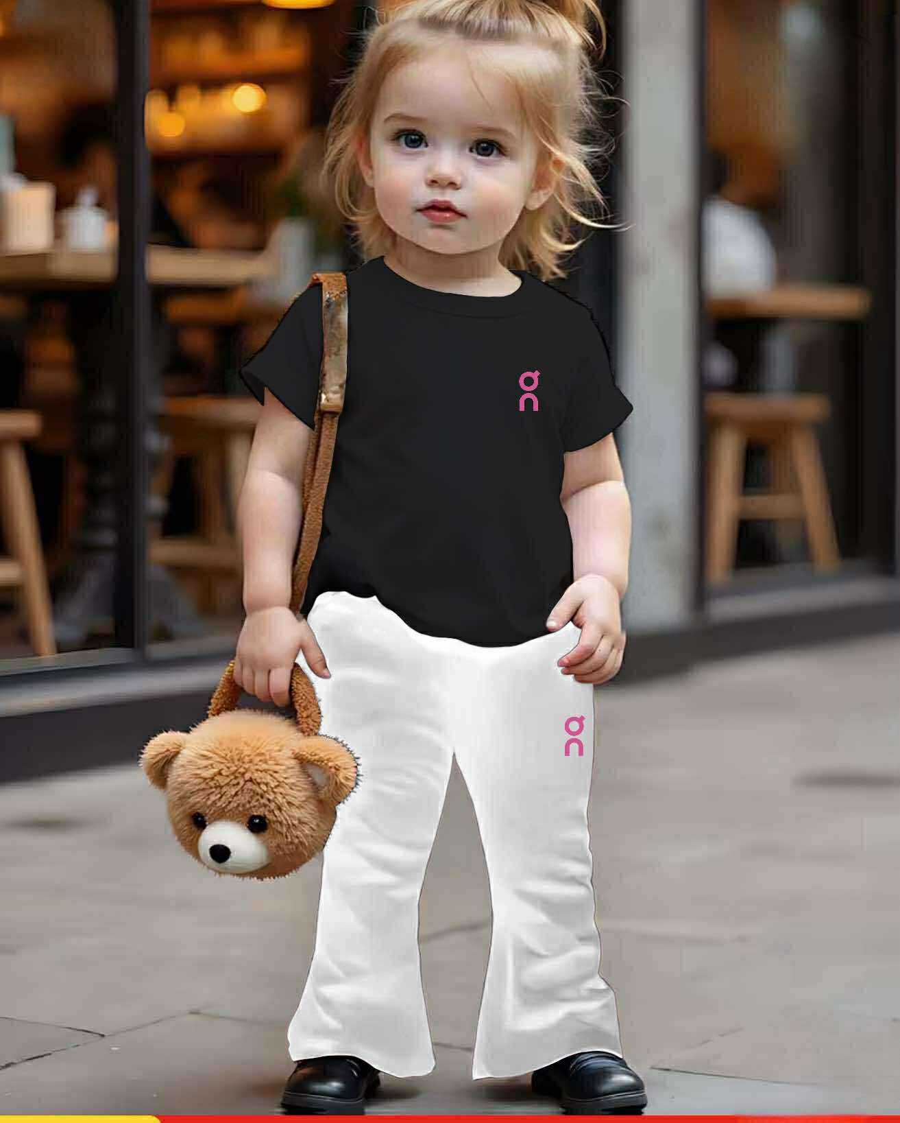 Yesha Kids Coord Set ~ Flare pants pair with Round Neck Shirt