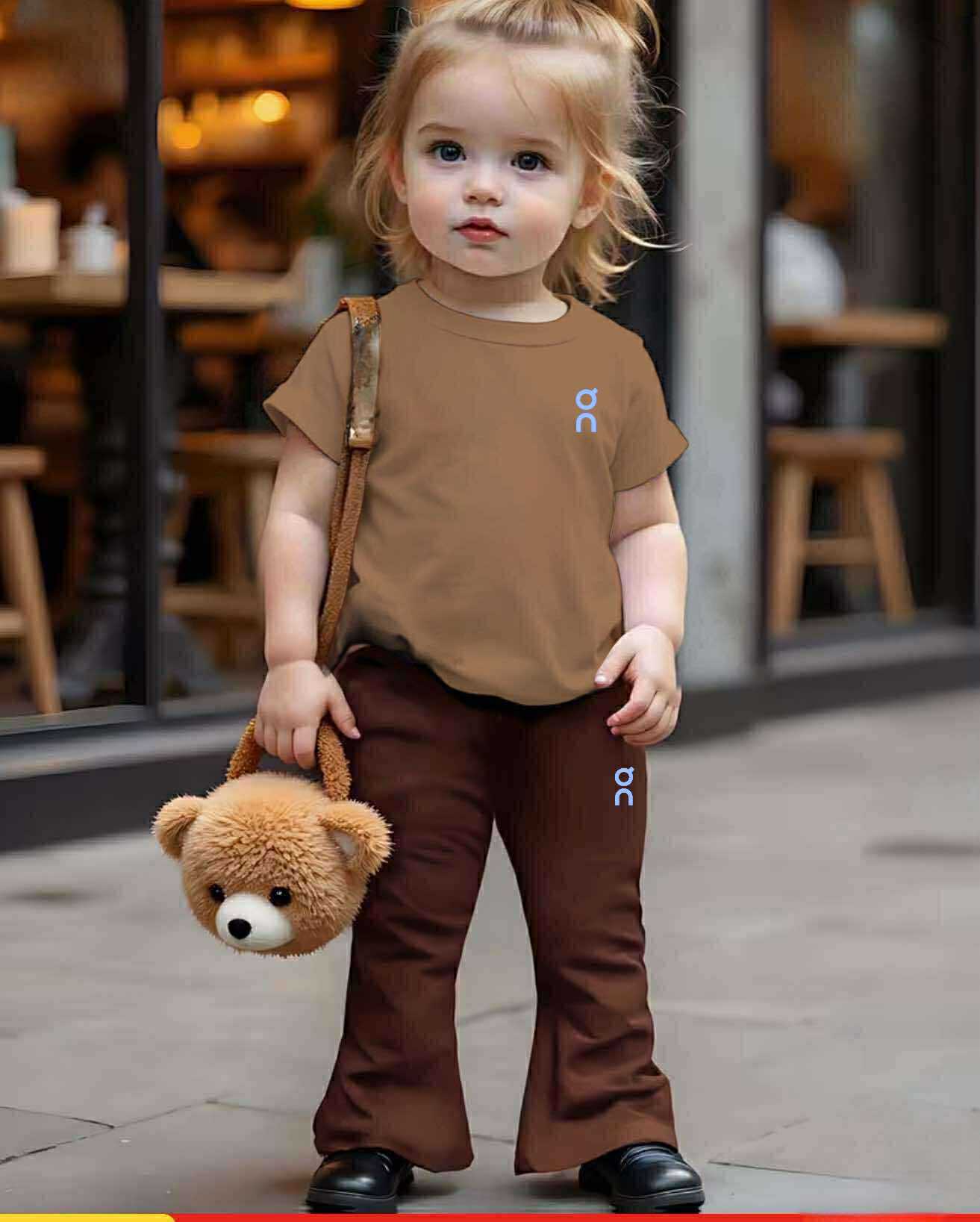 Yesha Kids Coord Set ~ Flare pants pair with Round Neck Shirt