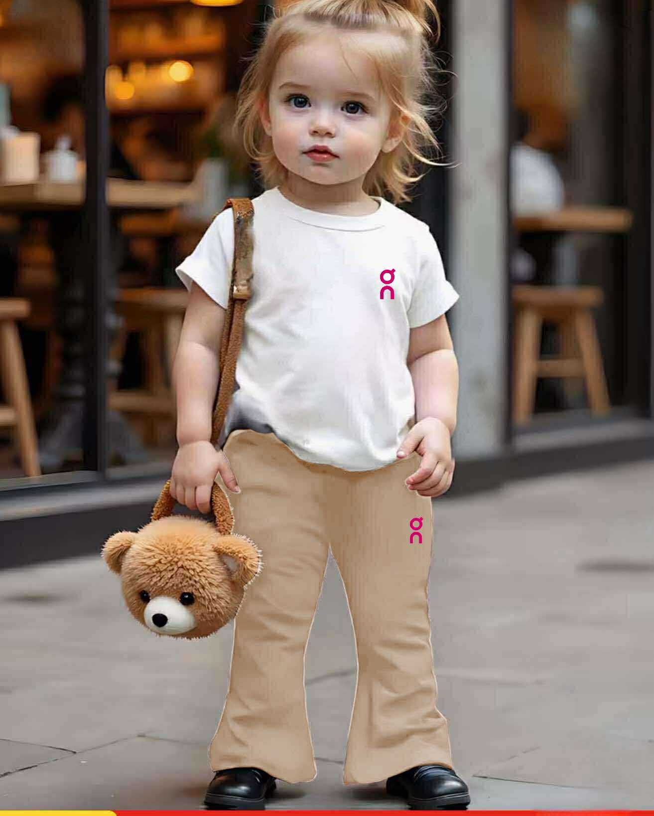 Yesha Kids Coord Set ~ Flare pants pair with Round Neck Shirt