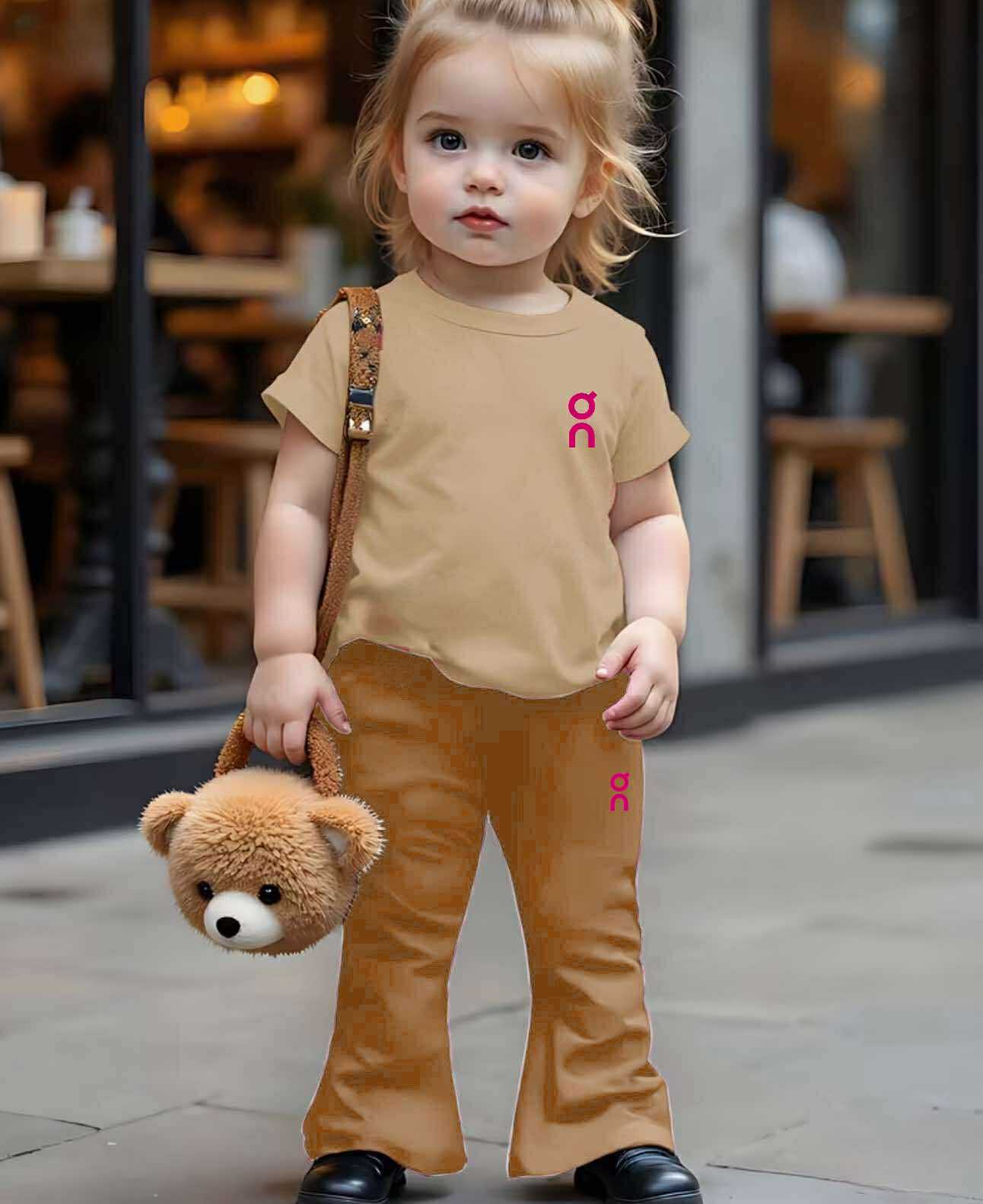 Yesha Kids Coord Set ~ Flare pants pair with Round Neck Shirt