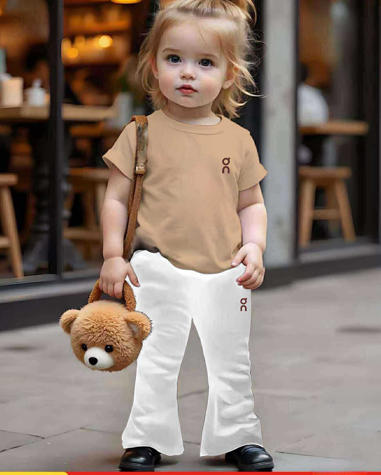 Yesha Kids Coord Set ~ Flare pants pair with Round Neck Shirt