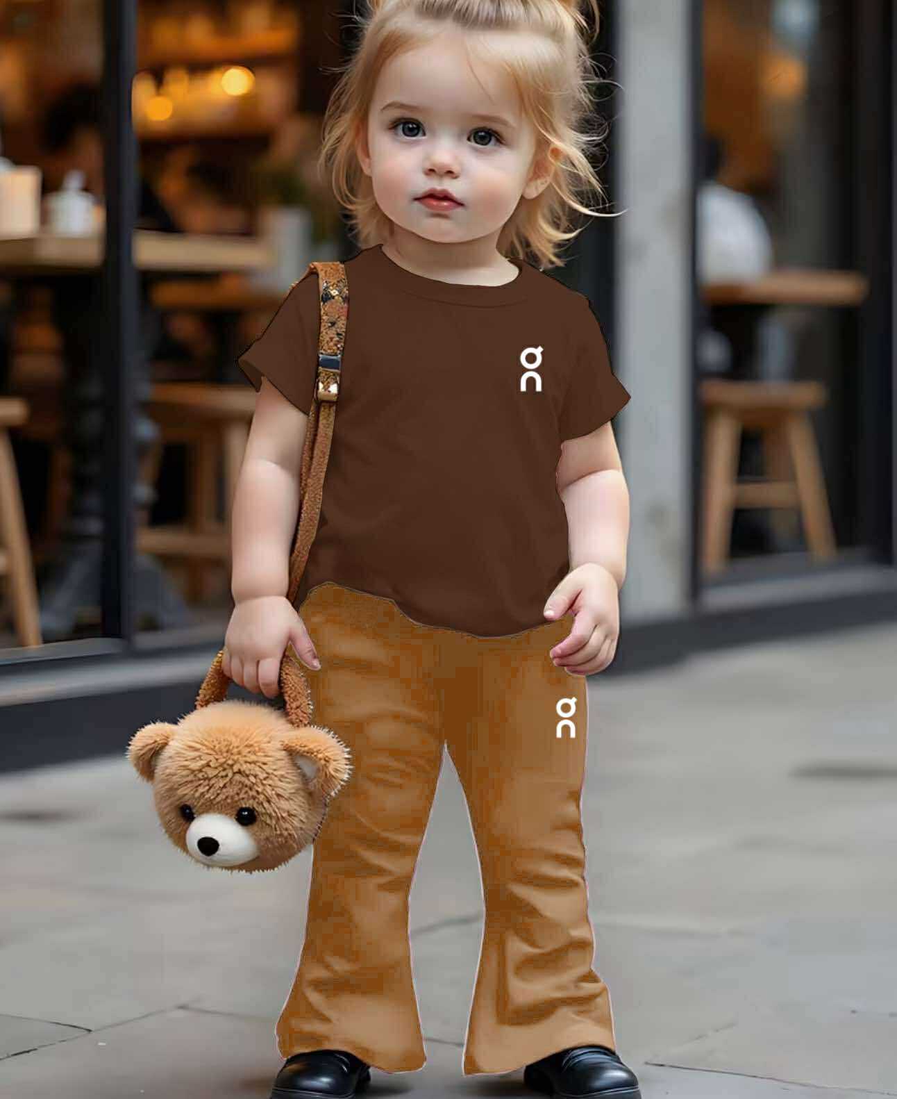Yesha Kids Coord Set ~ Flare pants pair with Round Neck Shirt