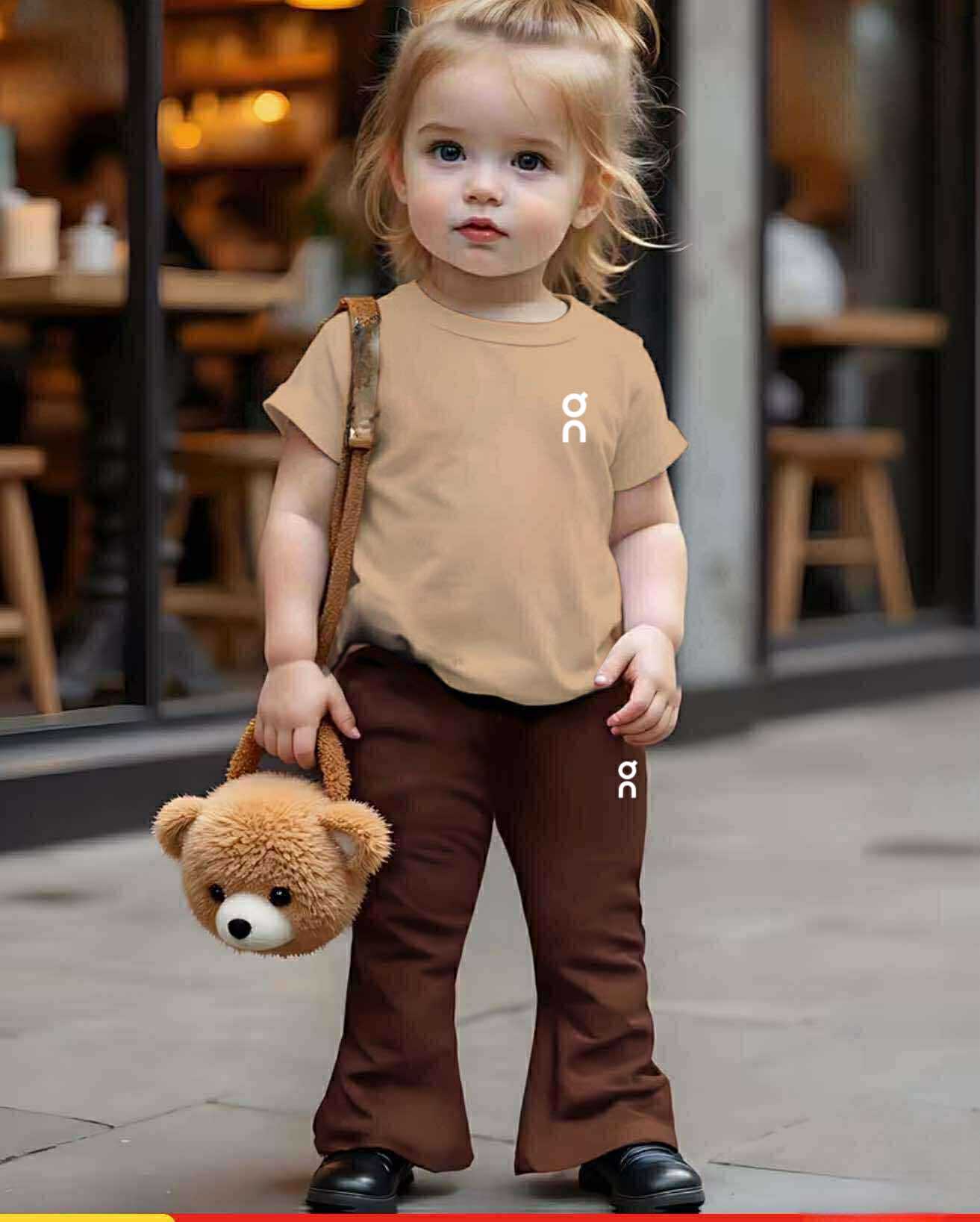 Yesha Kids Coord Set ~ Flare pants pair with Round Neck Shirt