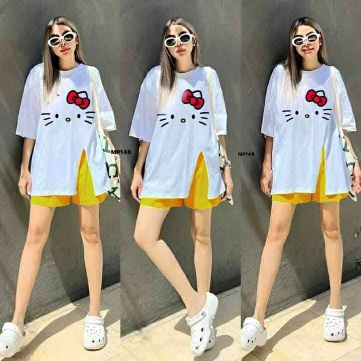 Women's Long Top with Side Slit Pair with Short | Printed | Casual Everyday Look