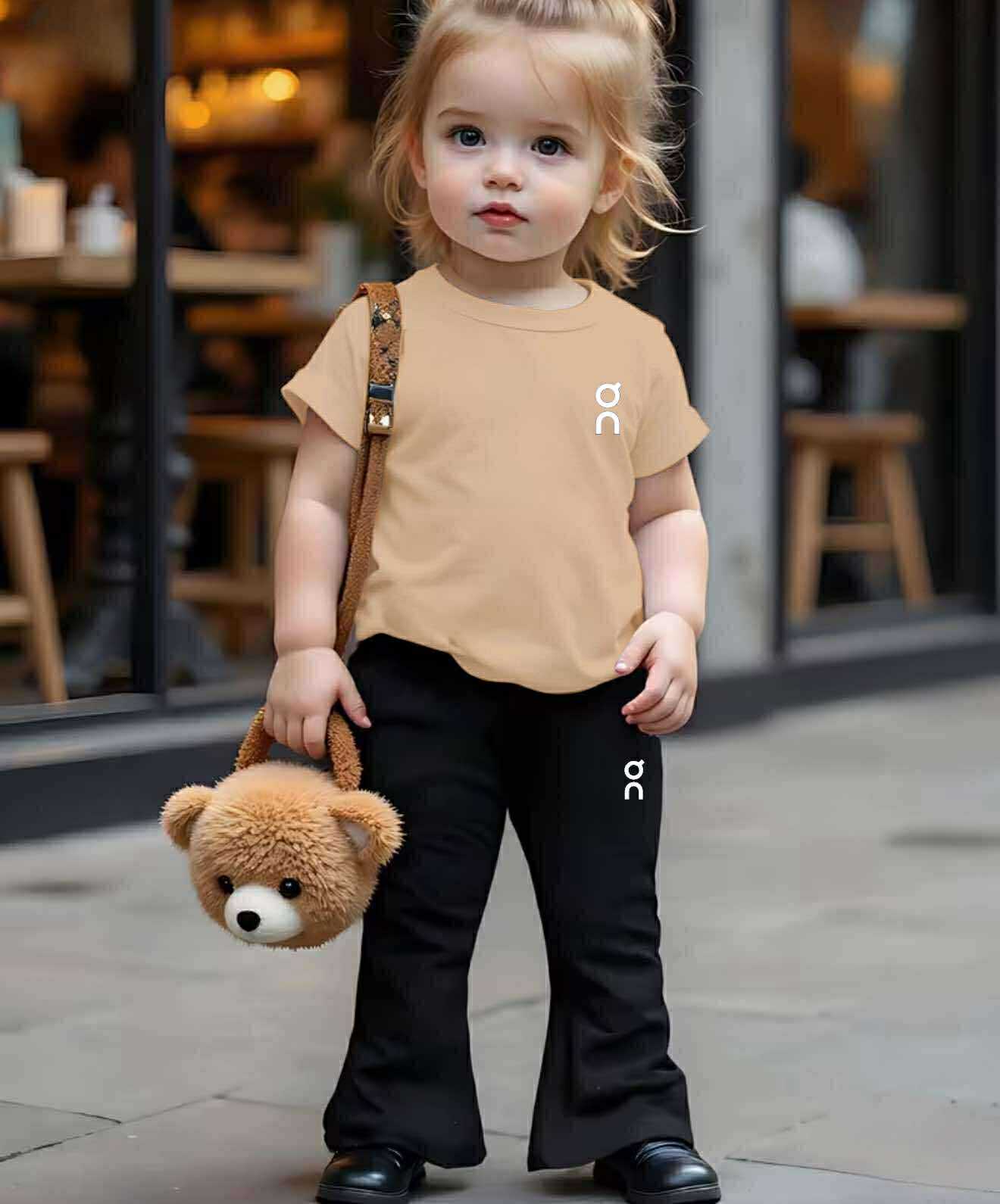 Yesha Kids Coord Set ~ Flare pants pair with Round Neck Shirt