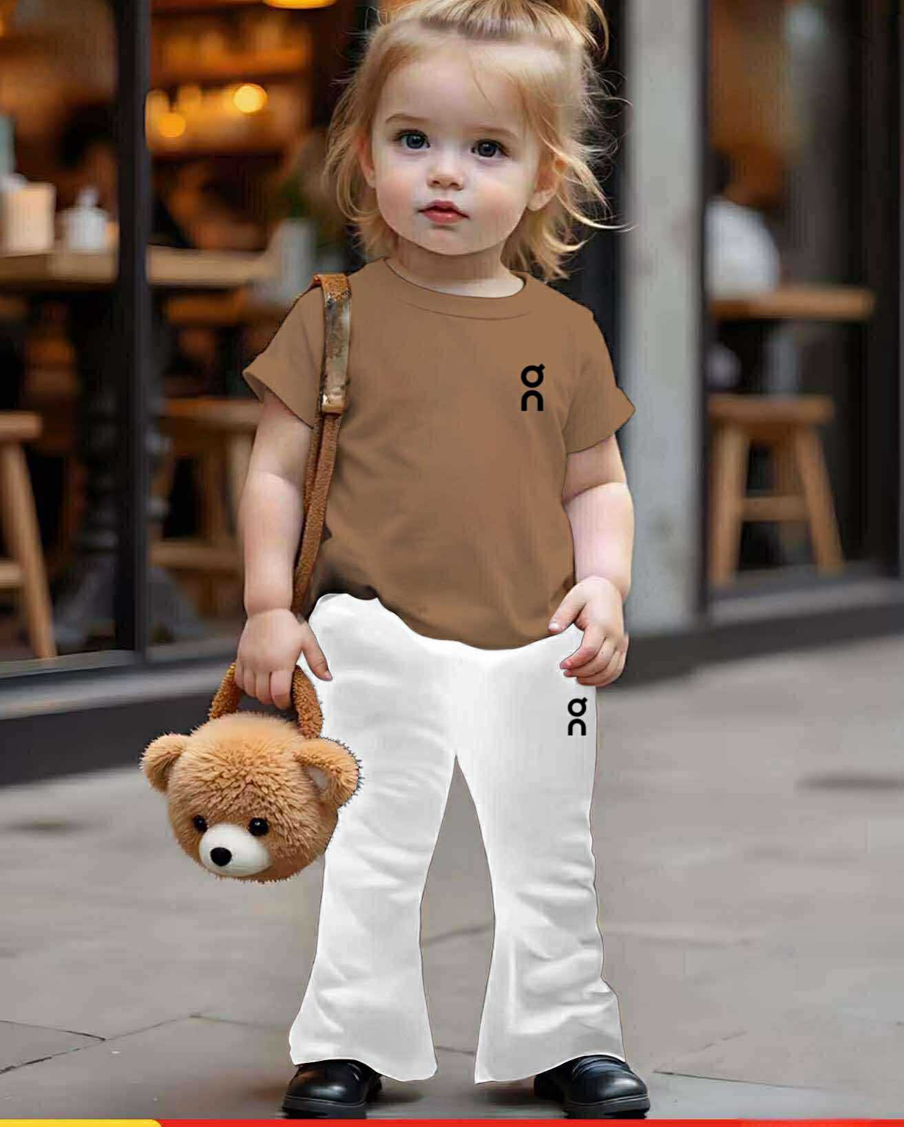 Yesha Kids Coord Set ~ Flare pants pair with Round Neck Shirt