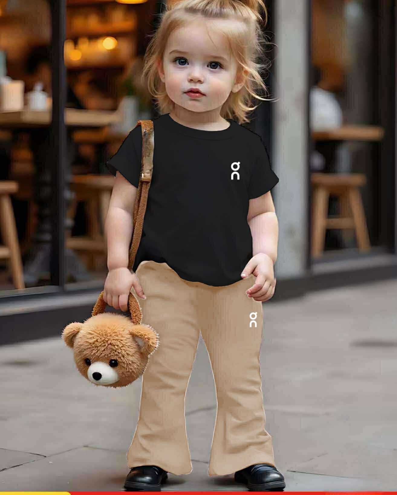 Yesha Kids Coord Set ~ Flare pants pair with Round Neck Shirt