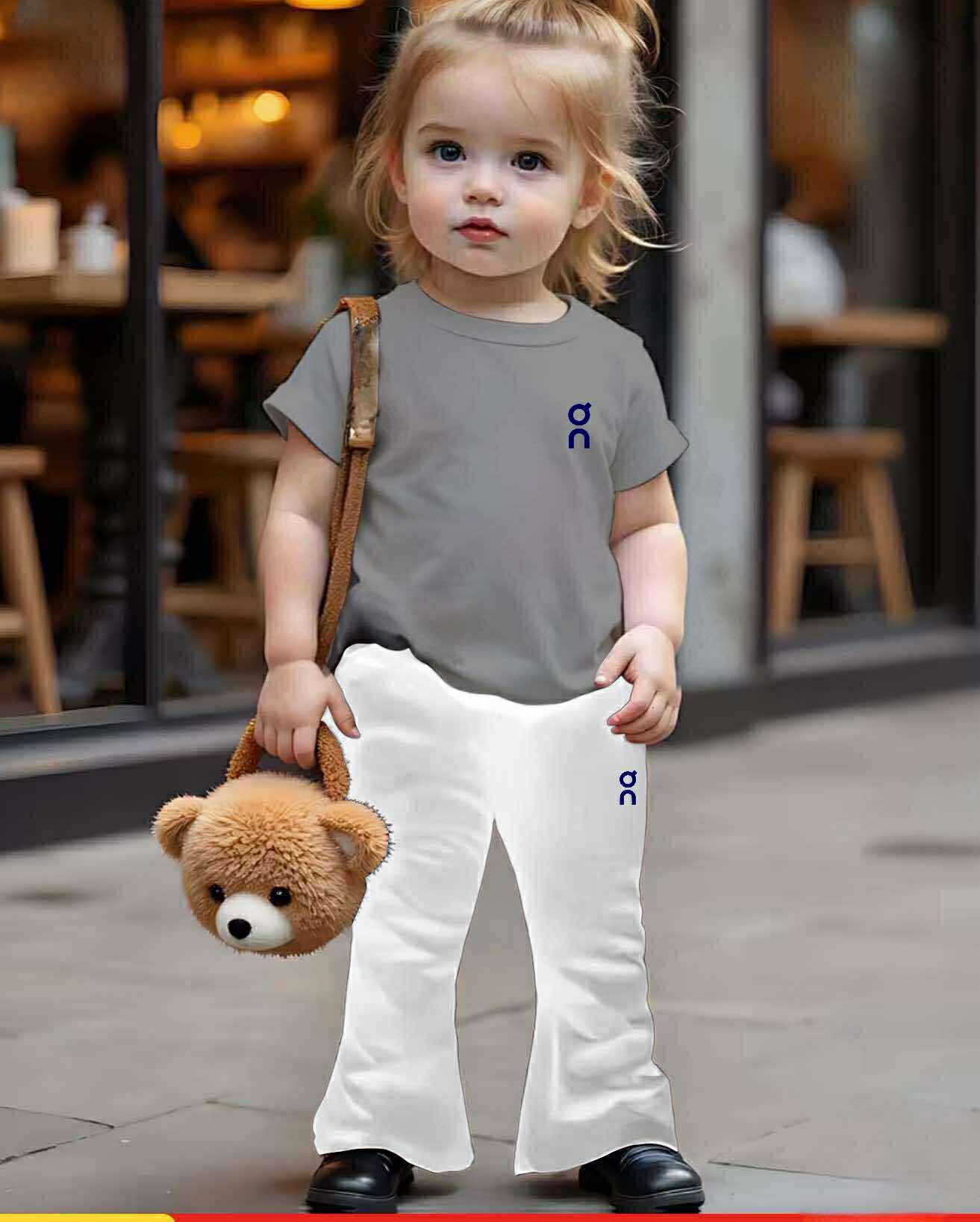 Yesha Kids Coord Set ~ Flare pants pair with Round Neck Shirt