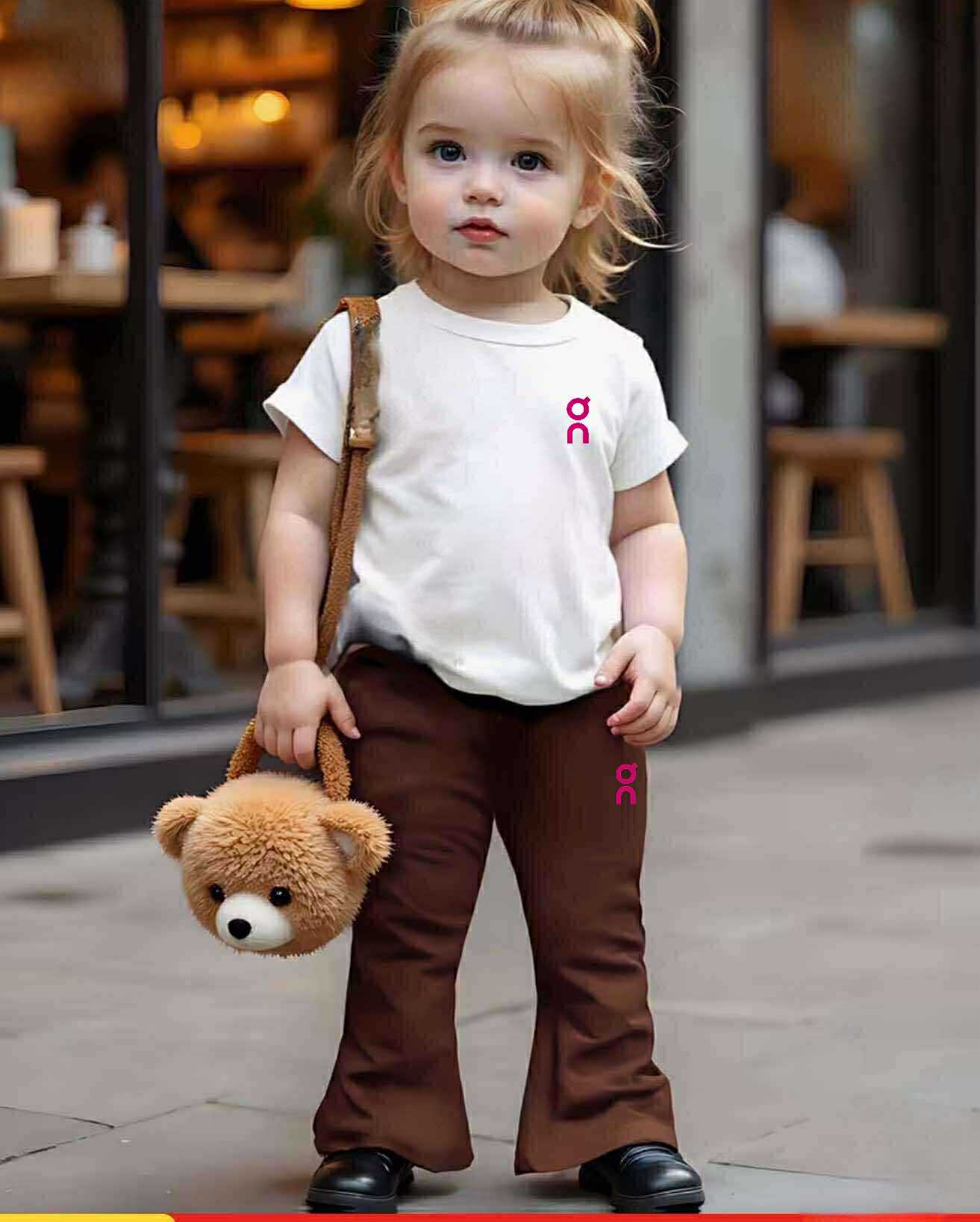 Yesha Kids Coord Set ~ Flare pants pair with Round Neck Shirt