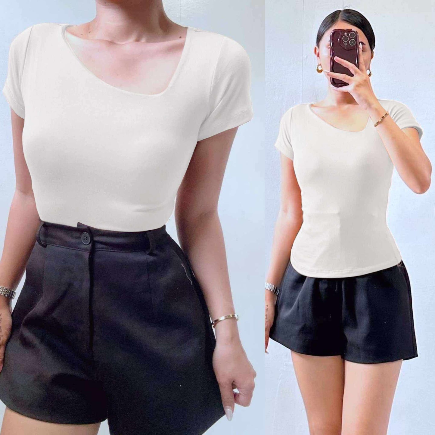 ZIG Crop Top- Body hugging top