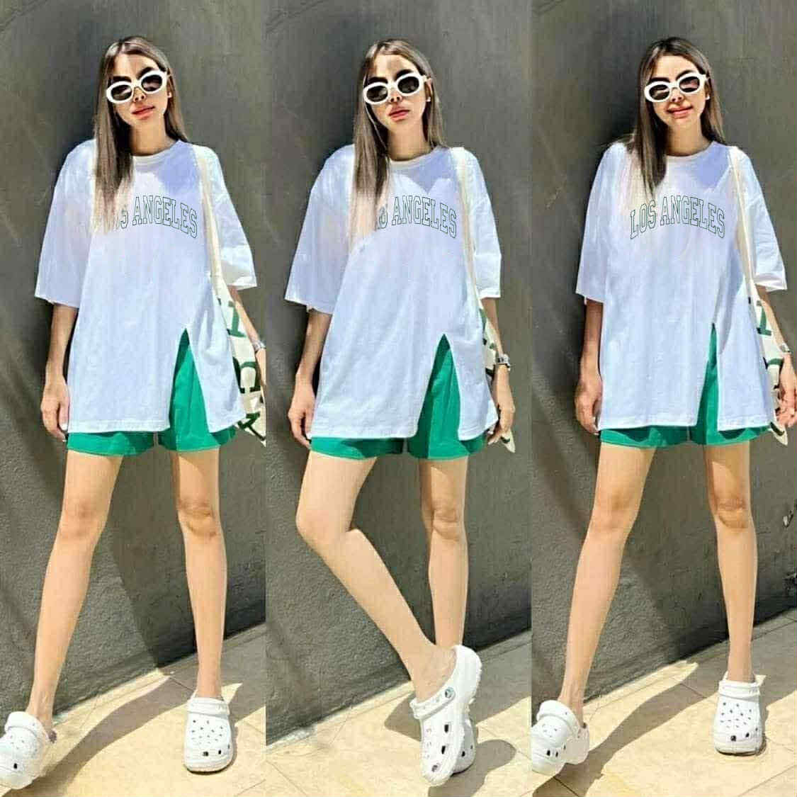 Women's Long Top with Side Slit Pair with Short | Printed | Casual Everyday Look