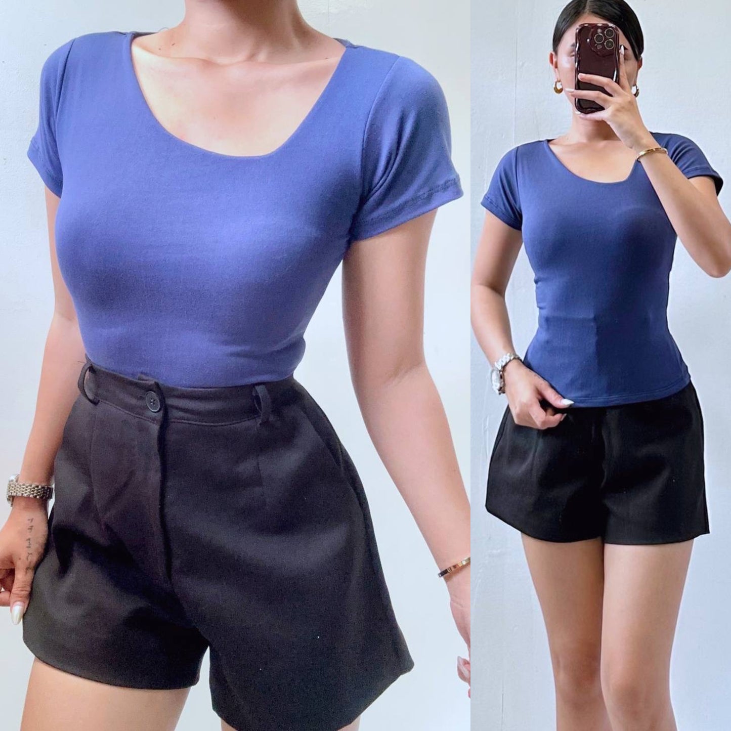 ZIG Crop Top- Body hugging top