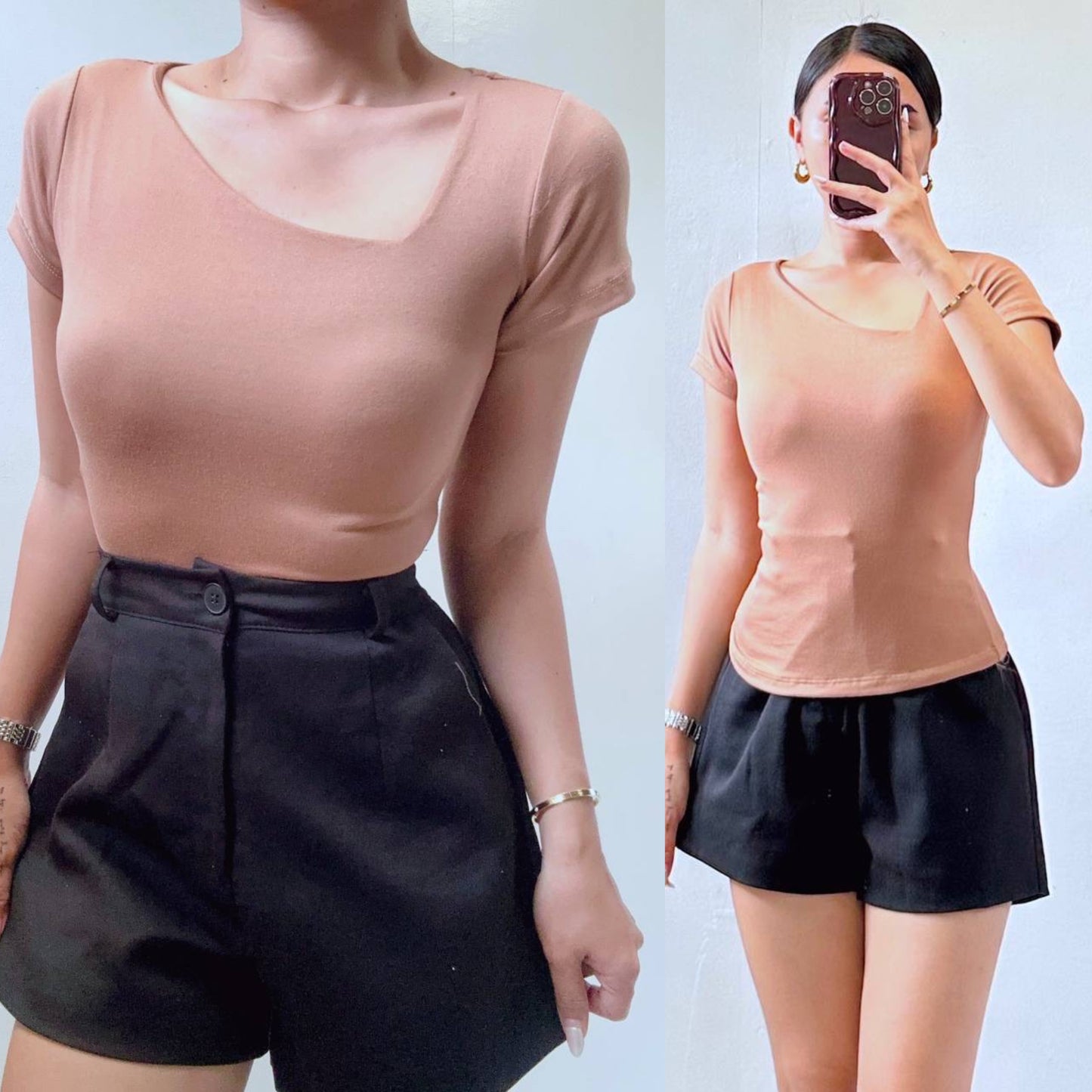 ZIG Crop Top- Body hugging top