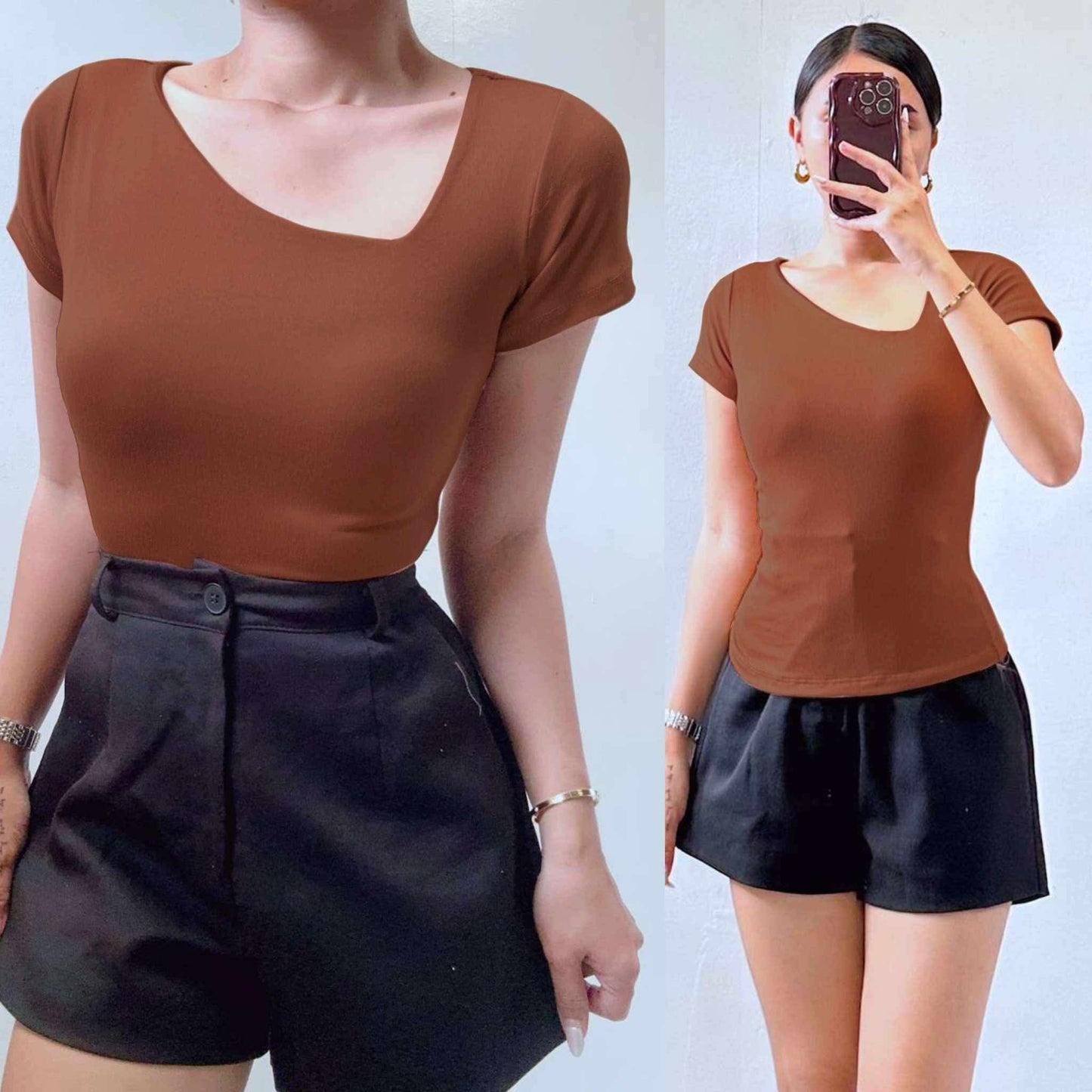 ZIG Crop Top- Body hugging top