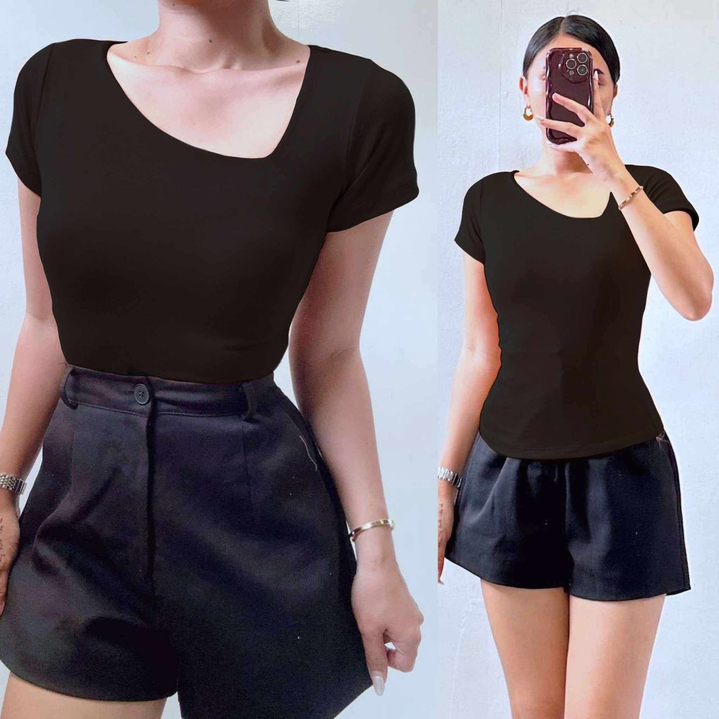 ZIG Crop Top- Body hugging top