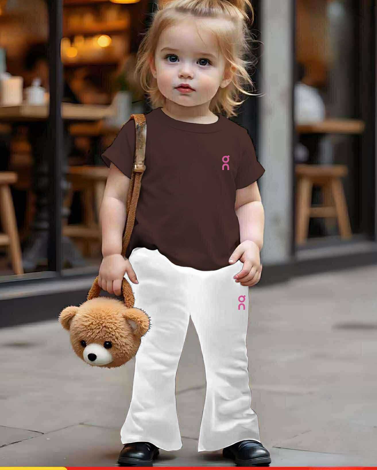 Yesha Kids Coord Set ~ Flare pants pair with Round Neck Shirt